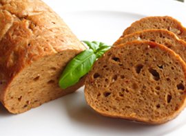 Porción de seitán o carne vegetal