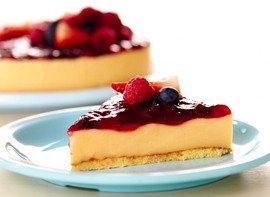 Porción idividual de torta cheescake