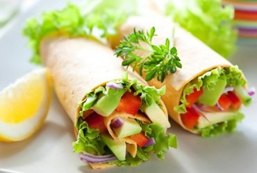 Rolls vegetarianos de verdura y queso