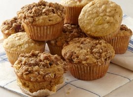 Muffins pequeños de banana y vainilla